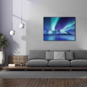 'Northern Lights In The Lofoten Islands Norway 1' by Epic Portfolio, Giclee Canvas Wall Art,54x40