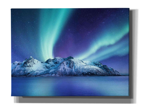 Image of 'Northern Lights In The Lofoten Islands Norway 1' by Epic Portfolio, Giclee Canvas Wall Art