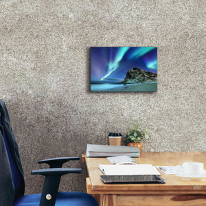 'Northern Lights In The Lofoten Islands Norway 2' by Epic Portfolio, Giclee Canvas Wall Art,18x12