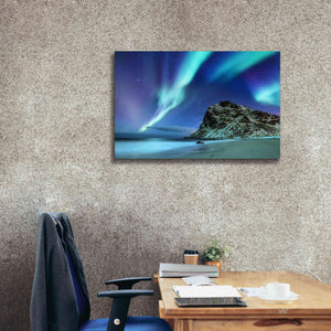 'Northern Lights In The Lofoten Islands Norway 2' by Epic Portfolio, Giclee Canvas Wall Art,40x26