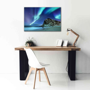 'Northern Lights In The Lofoten Islands Norway 2' by Epic Portfolio, Giclee Canvas Wall Art,40x26