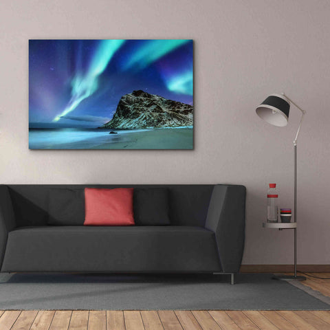 Image of 'Northern Lights In The Lofoten Islands Norway 2' by Epic Portfolio, Giclee Canvas Wall Art,60x40