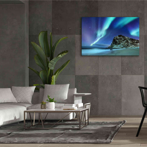 Image of 'Northern Lights In The Lofoten Islands Norway 2' by Epic Portfolio, Giclee Canvas Wall Art,60x40