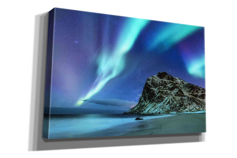 Image of 'Northern Lights In The Lofoten Islands Norway 2' by Epic Portfolio, Giclee Canvas Wall Art