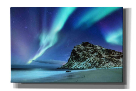 Image of 'Northern Lights In The Lofoten Islands Norway 2' by Epic Portfolio, Giclee Canvas Wall Art