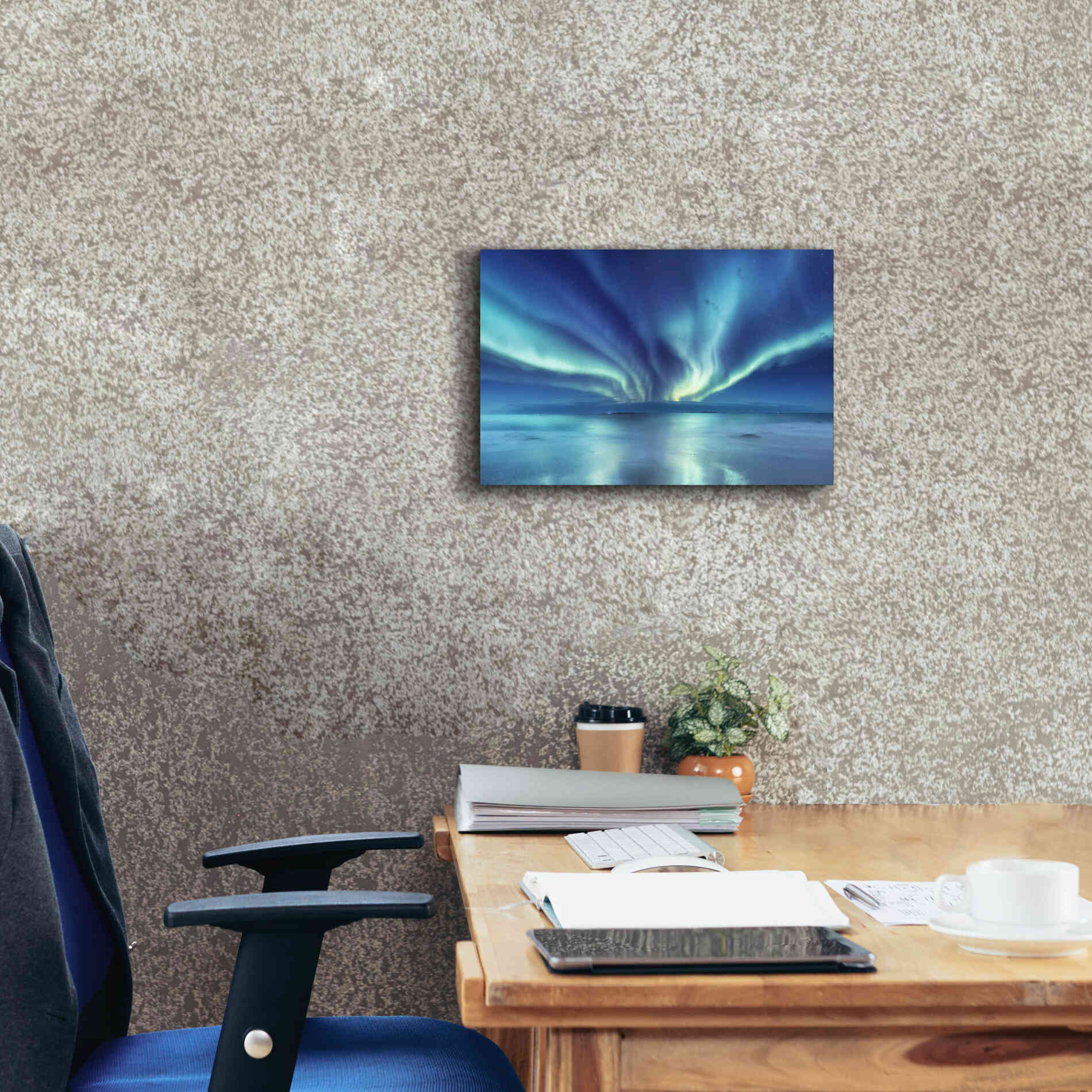 'Northern Lights In The Lofoten Islands Norway 3' by Epic Portfolio, Giclee Canvas Wall Art,18x12