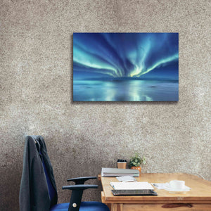 'Northern Lights In The Lofoten Islands Norway 3' by Epic Portfolio, Giclee Canvas Wall Art,40x26