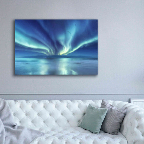 Image of 'Northern Lights In The Lofoten Islands Norway 3' by Epic Portfolio, Giclee Canvas Wall Art,60x40