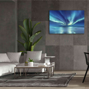 'Northern Lights In The Lofoten Islands Norway 3' by Epic Portfolio, Giclee Canvas Wall Art,60x40