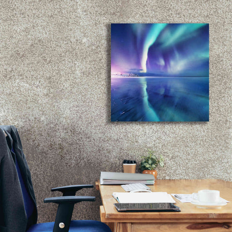 Image of 'Northern Lights In The Lofoten Islands Norway 4' by Epic Portfolio, Giclee Canvas Wall Art,26x26