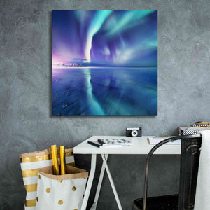 'Northern Lights In The Lofoten Islands Norway 4' by Epic Portfolio, Giclee Canvas Wall Art,26x26