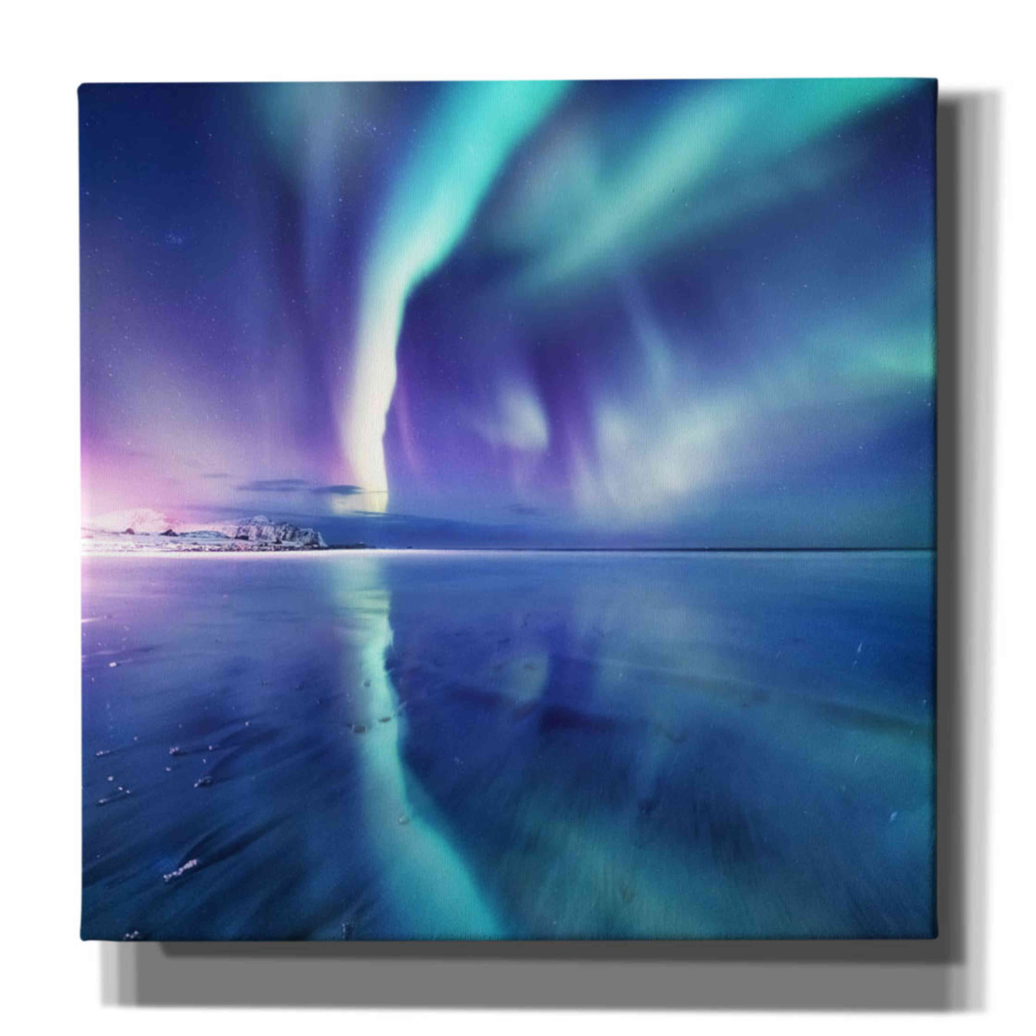 'Northern Lights In The Lofoten Islands Norway 4' by Epic Portfolio, Giclee Canvas Wall Art