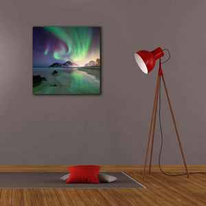 'Northern Lights In The Lofoten Islands Norway 5' by Epic Portfolio, Giclee Canvas Wall Art,26x26