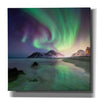 'Northern Lights In The Lofoten Islands Norway 5' by Epic Portfolio, Giclee Canvas Wall Art