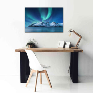 'Northern Lights In The Lofoten Islands Norway 6' by Epic Portfolio, Giclee Canvas Wall Art,40x26