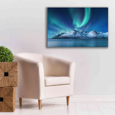 Image of 'Northern Lights In The Lofoten Islands Norway 6' by Epic Portfolio, Giclee Canvas Wall Art,40x26