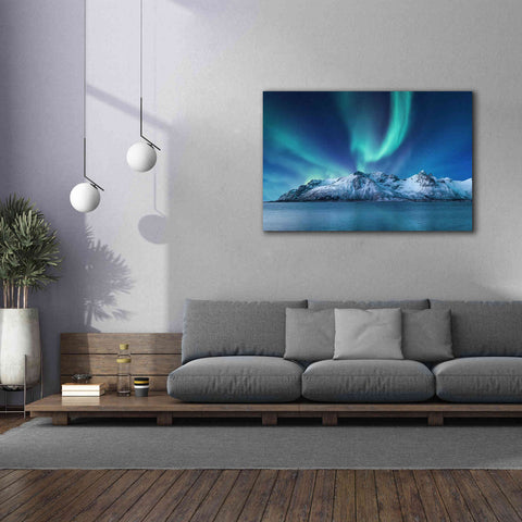 Image of 'Northern Lights In The Lofoten Islands Norway 6' by Epic Portfolio, Giclee Canvas Wall Art,60x40