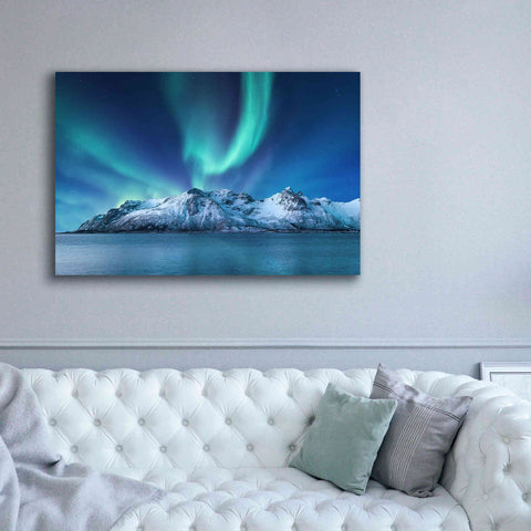 Image of 'Northern Lights In The Lofoten Islands Norway 6' by Epic Portfolio, Giclee Canvas Wall Art,60x40