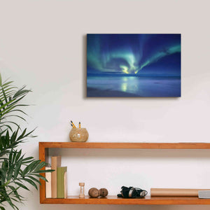 'Northern Lights In The Lofoten Islands Norway 7' by Epic Portfolio, Giclee Canvas Wall Art,18x12