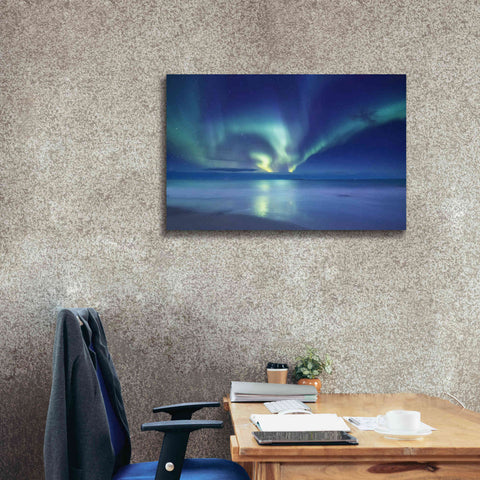 Image of 'Northern Lights In The Lofoten Islands Norway 7' by Epic Portfolio, Giclee Canvas Wall Art,40x26