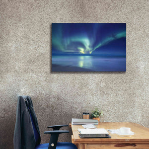 'Northern Lights In The Lofoten Islands Norway 7' by Epic Portfolio, Giclee Canvas Wall Art,40x26