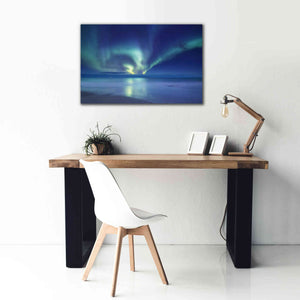 'Northern Lights In The Lofoten Islands Norway 7' by Epic Portfolio, Giclee Canvas Wall Art,40x26