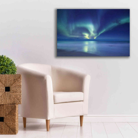 Image of 'Northern Lights In The Lofoten Islands Norway 7' by Epic Portfolio, Giclee Canvas Wall Art,40x26