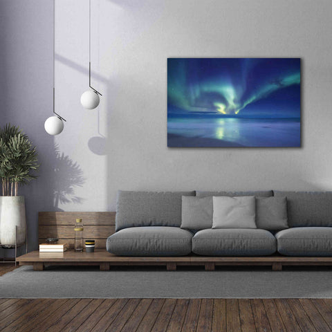 Image of 'Northern Lights In The Lofoten Islands Norway 7' by Epic Portfolio, Giclee Canvas Wall Art,60x40