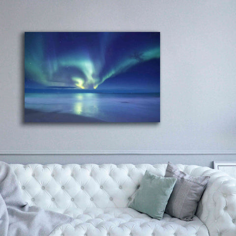 Image of 'Northern Lights In The Lofoten Islands Norway 7' by Epic Portfolio, Giclee Canvas Wall Art,60x40