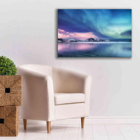 Image of 'Northern Lights In The Lofoten Islands Norway 8' by Epic Portfolio, Giclee Canvas Wall Art,40x26