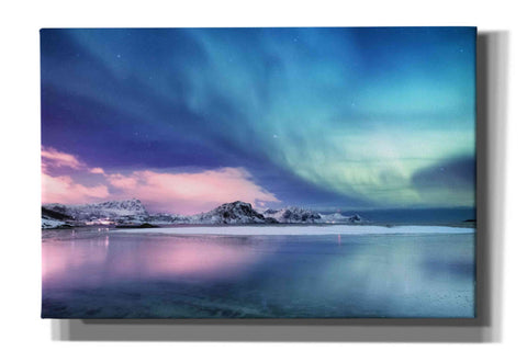 Image of 'Northern Lights In The Lofoten Islands Norway 8' by Epic Portfolio, Giclee Canvas Wall Art