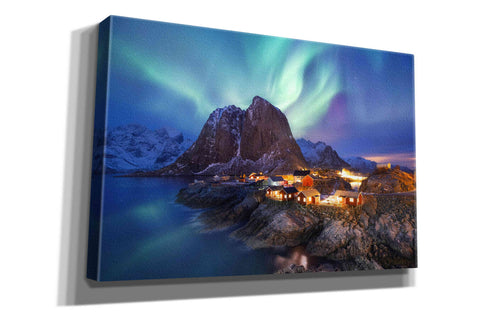 Image of 'Northern Lights In The Lofoten Islands Norway 9' by Epic Portfolio, Giclee Canvas Wall Art