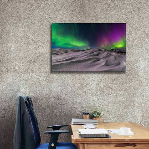 Image of 'Northern Lights On The Arctic Ocean Shore 1' by Epic Portfolio, Giclee Canvas Wall Art,40x26