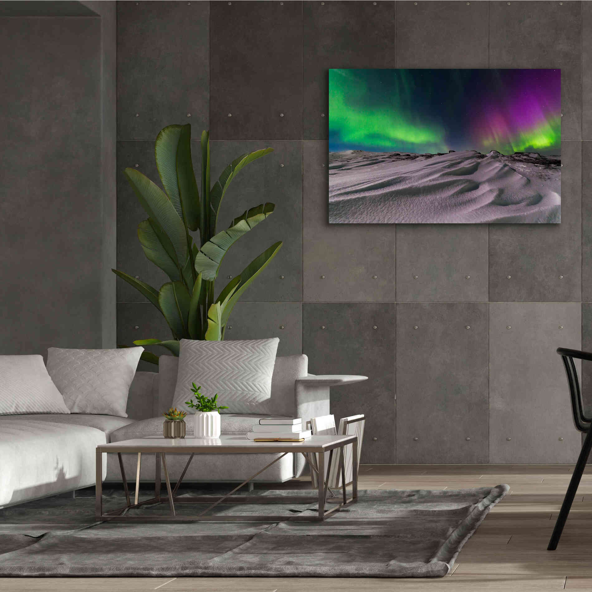 'Northern Lights On The Arctic Ocean Shore 1' by Epic Portfolio, Giclee Canvas Wall Art,60x40