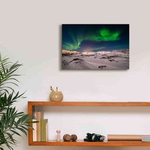 'Northern Lights On The Arctic Ocean Shore 2' by Epic Portfolio, Giclee Canvas Wall Art,18x12