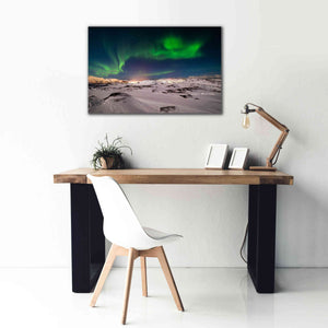 'Northern Lights On The Arctic Ocean Shore 2' by Epic Portfolio, Giclee Canvas Wall Art,40x26