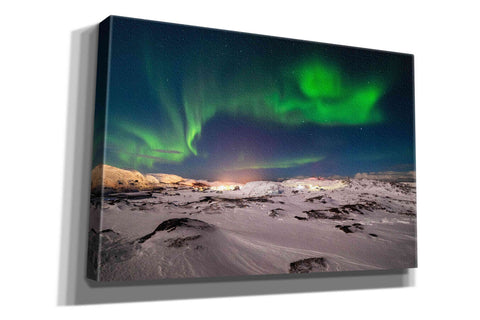 Image of 'Northern Lights On The Arctic Ocean Shore 2' by Epic Portfolio, Giclee Canvas Wall Art