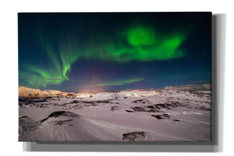 Image of 'Northern Lights On The Arctic Ocean Shore 2' by Epic Portfolio, Giclee Canvas Wall Art