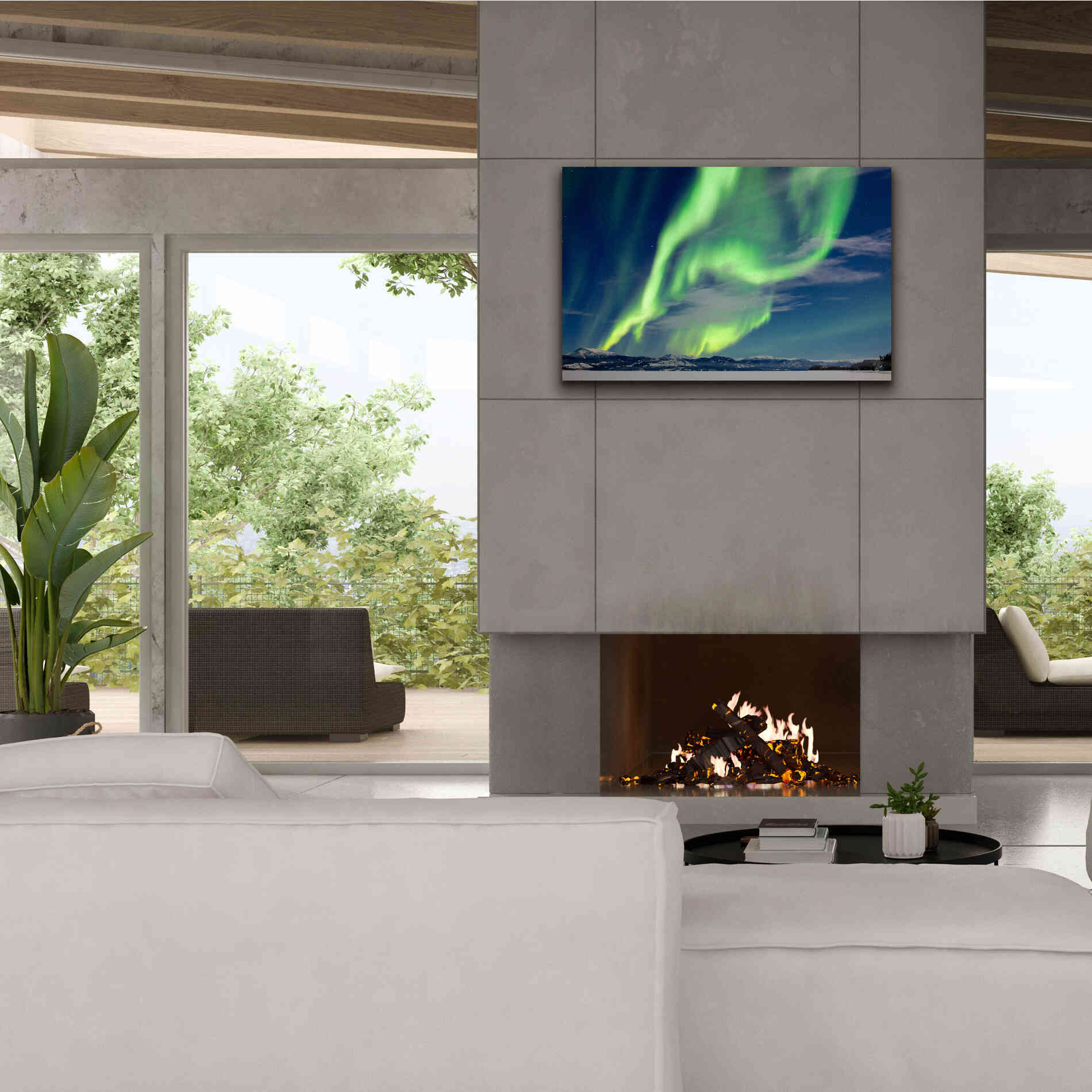 'Spectacular Aurora Borealis Northern Lights' by Epic Portfolio, Giclee Canvas Wall Art,40x26