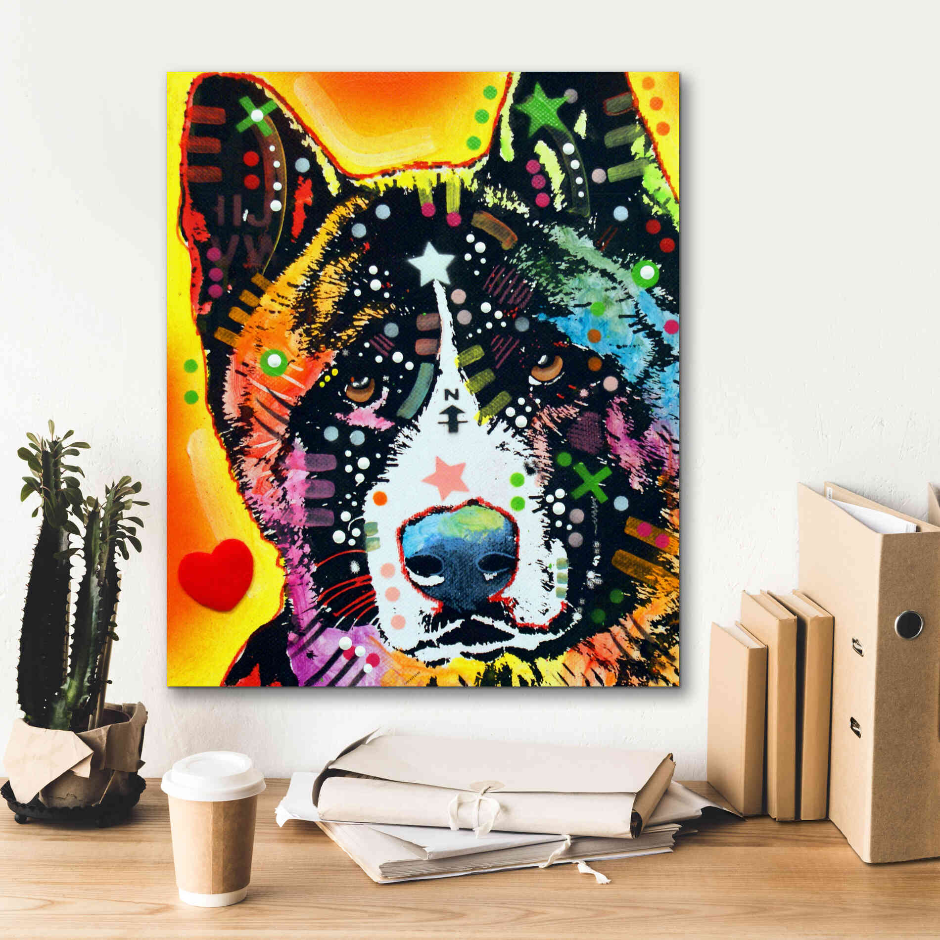 'Akita 1' by Dean Russo, Giclee Canvas Wall Art,20x24