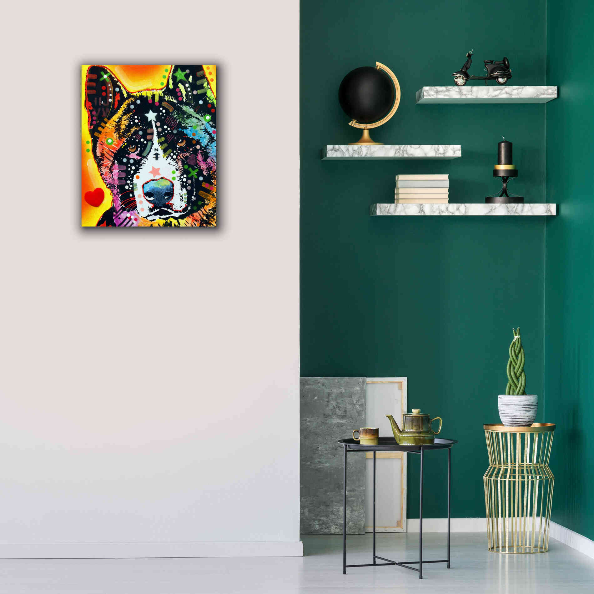 'Akita 1' by Dean Russo, Giclee Canvas Wall Art,20x24