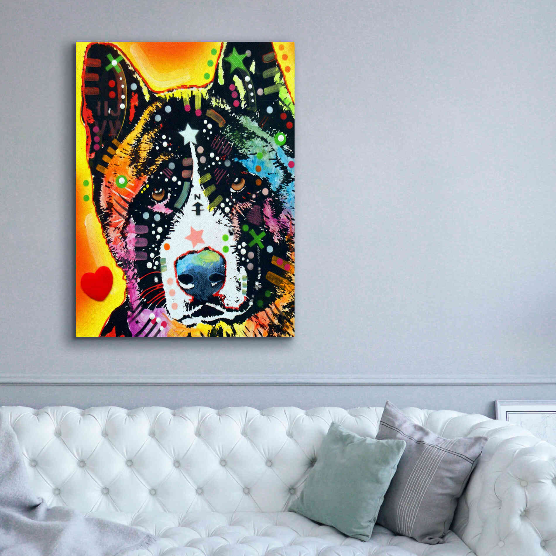 'Akita 1' by Dean Russo, Giclee Canvas Wall Art,40x54