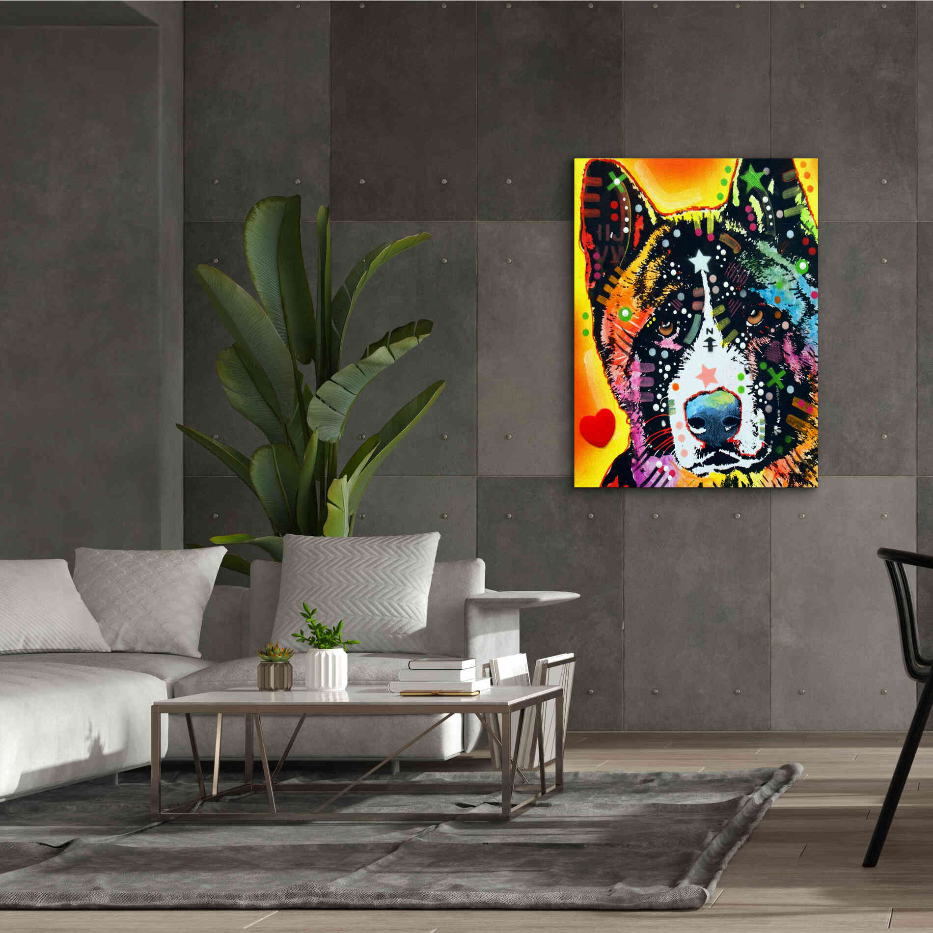 'Akita 1' by Dean Russo, Giclee Canvas Wall Art,40x54