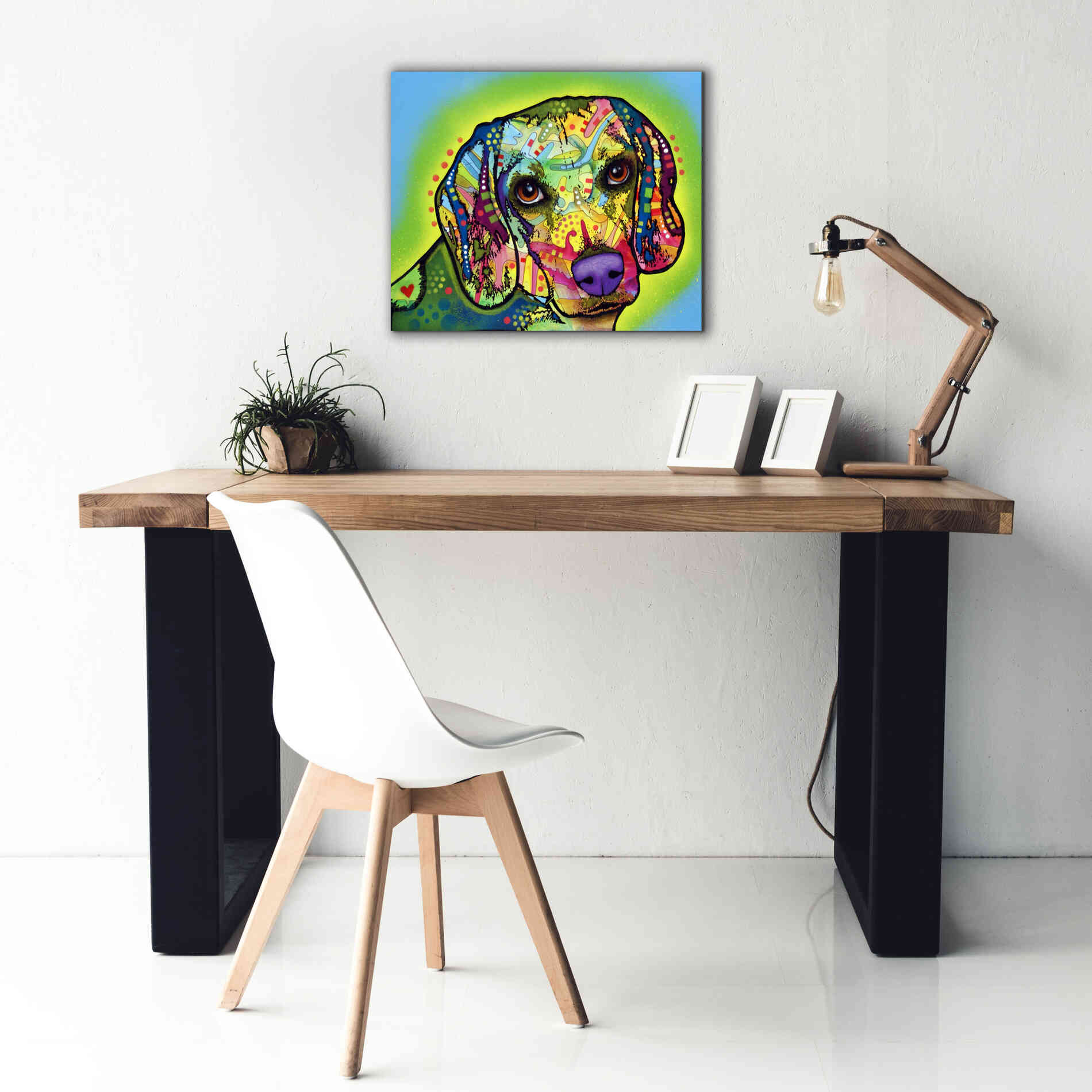'Beagle' by Dean Russo, Giclee Canvas Wall Art,24x20