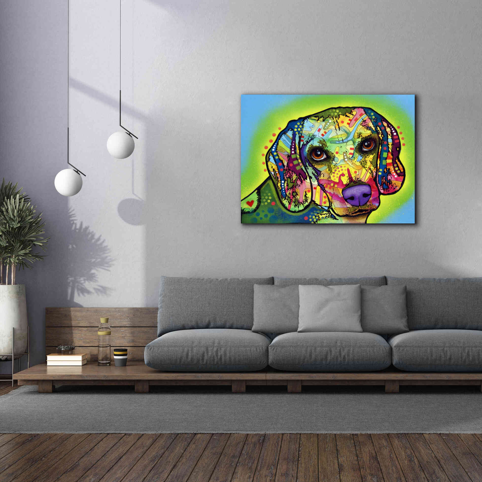 'Beagle' by Dean Russo, Giclee Canvas Wall Art,54x40