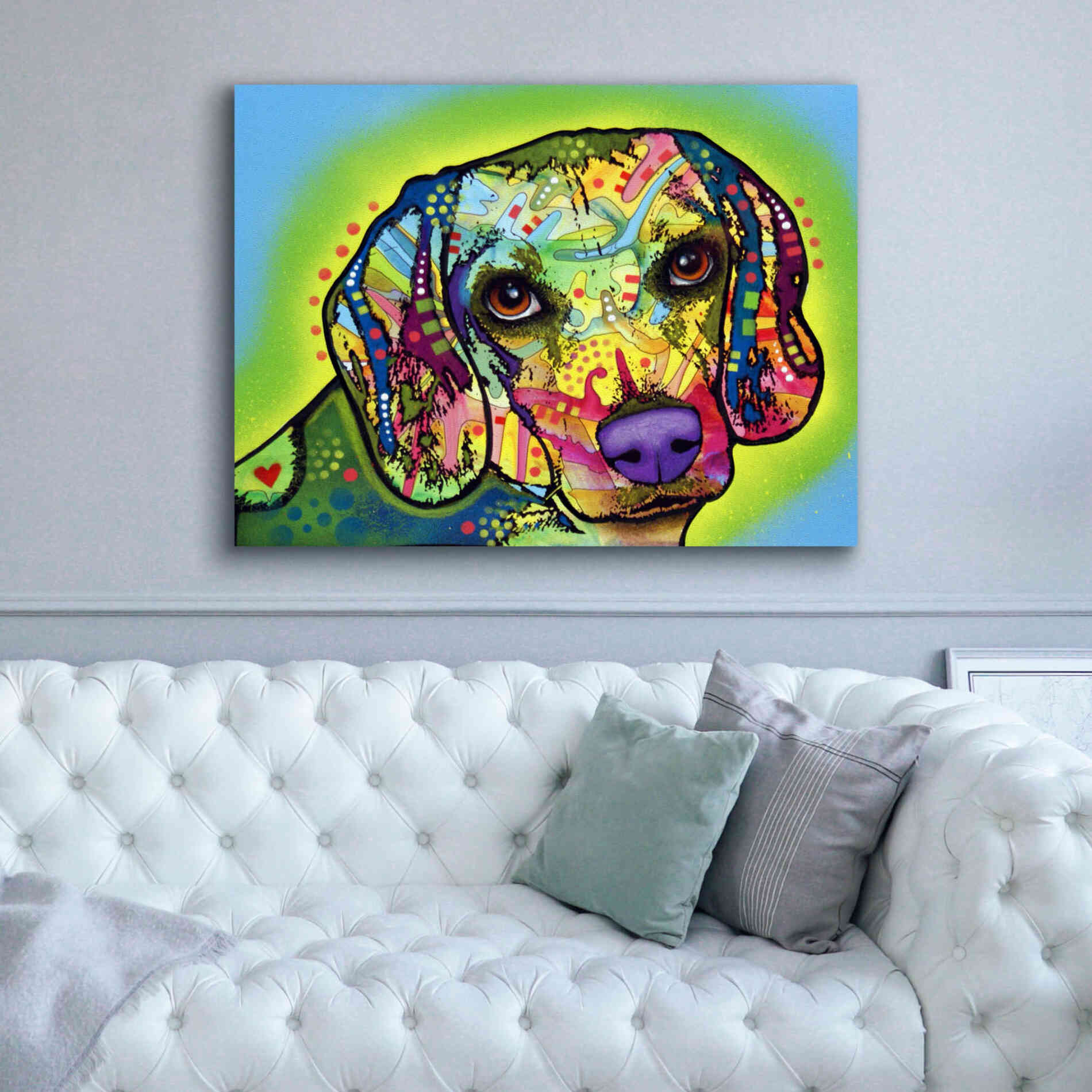 'Beagle' by Dean Russo, Giclee Canvas Wall Art,54x40