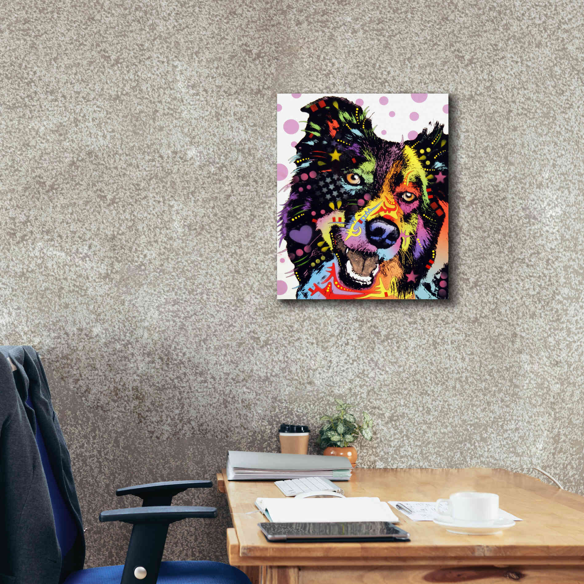 'Border Collie 1' by Dean Russo, Giclee Canvas Wall Art,20x24