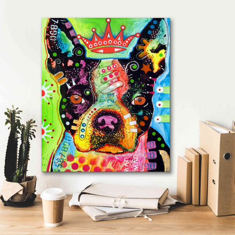 Image of 'Boston Terrier Crowned' by Dean Russo, Giclee Canvas Wall Art,20x24