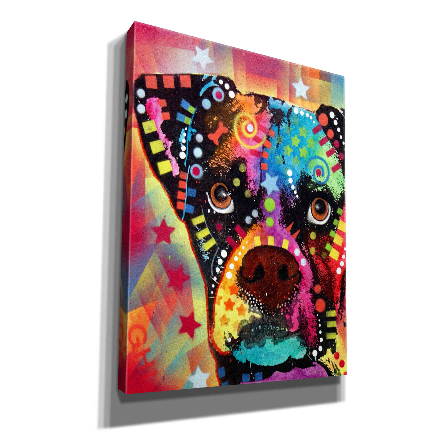 'Boxer Cubism' by Dean Russo, Giclee Canvas Wall Art