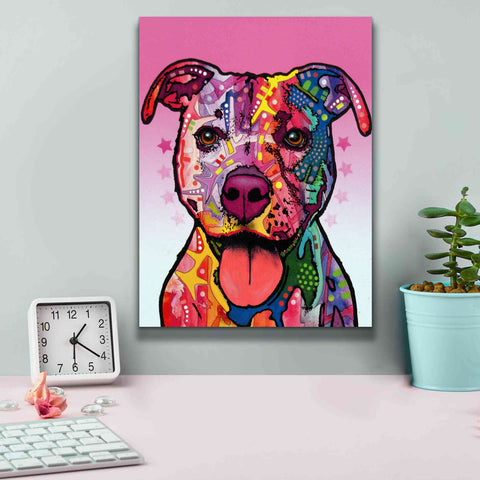 Image of 'Cherish The Pitbull' by Dean Russo, Giclee Canvas Wall Art,12x16